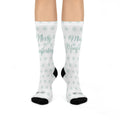 Merry Manifesting Socks | Snowflake Holiday Crew Socks
